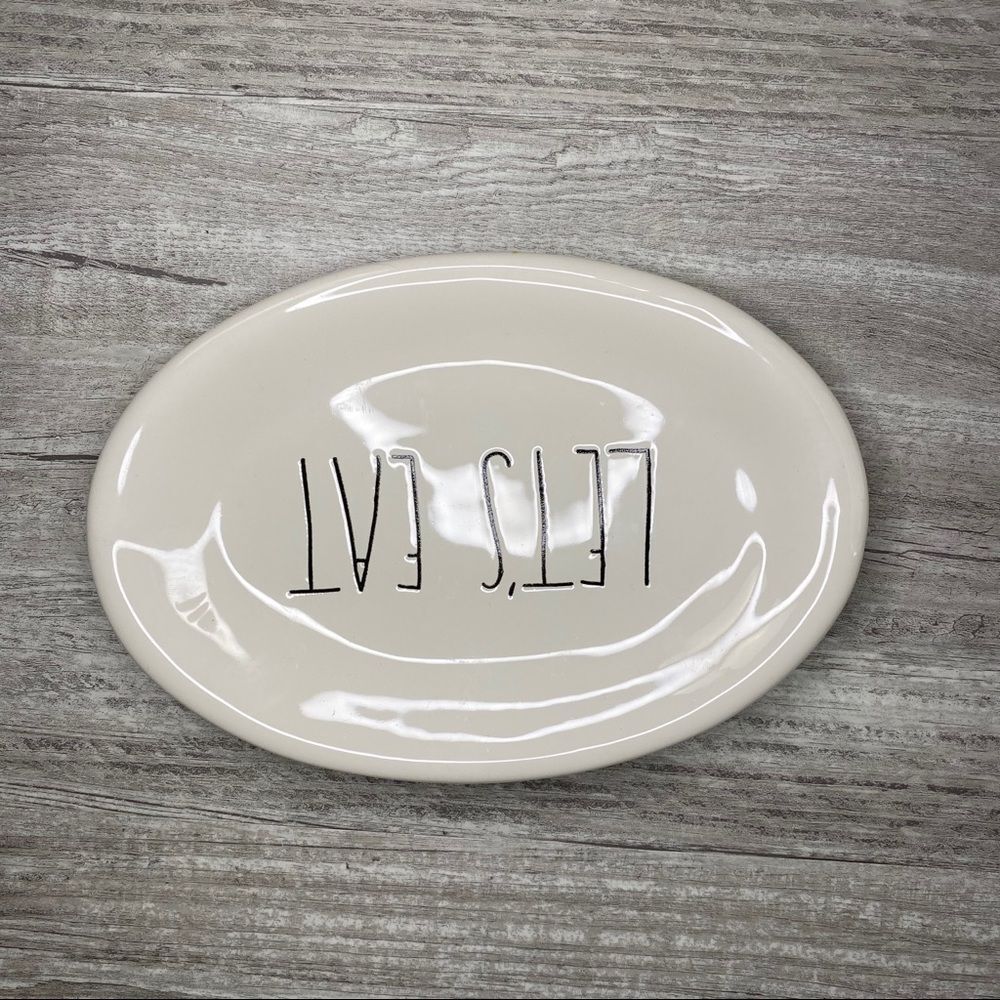 Rae Dunn Artisan Oval Appetizer Plate Let’s Eat